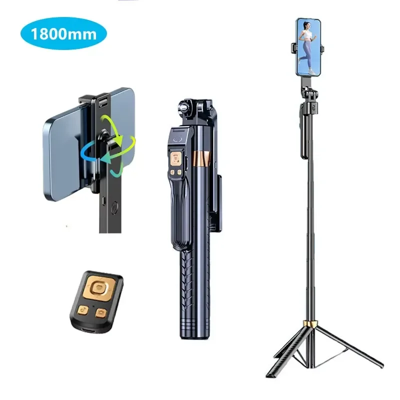 CL11 Tripods 1.8 Meters Humanoid Tracking Selfie Stick with 360 Rotation Remote Control Handheld Gimbal Stabilizer