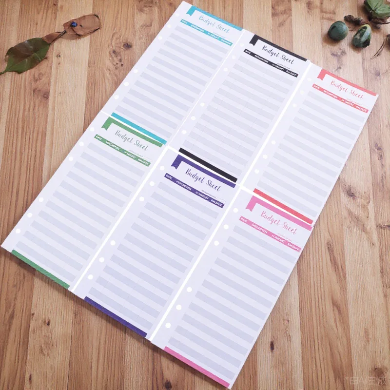 

20PCS Budget Sheets for Personal Use Expense Tracker Cash Envelope Money Organizer Double-Sided Writing Ledger Book Planner