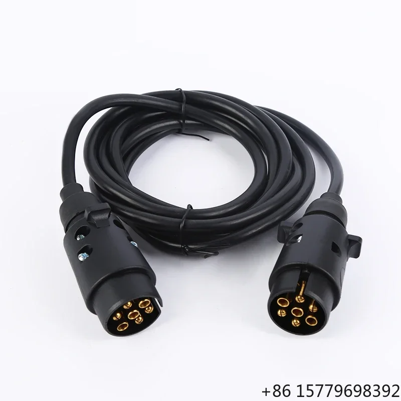 

7 Pin Truck Trailer Straight Cable Waterproof European Trailer Connector