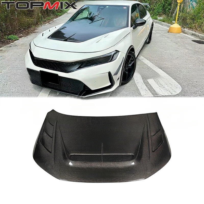 

Для Honda Civic Type R FL5 2022 года: капот из карбона в стиле VR с вентиляционными отверстиями