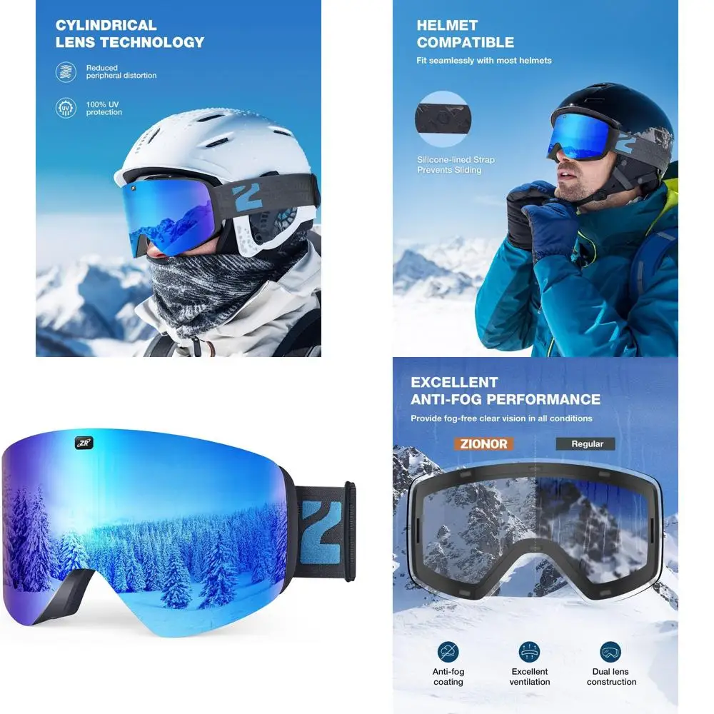 

Магнитные лыжные очки с цилиндрическими линзами для мужчин и женщин