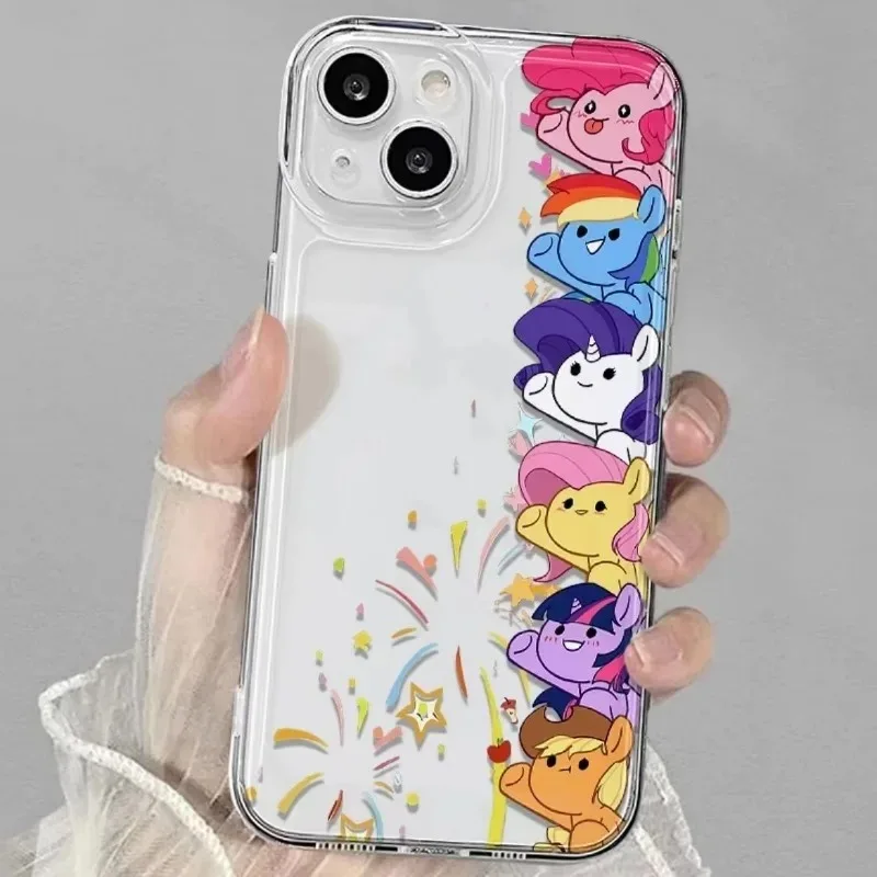 เคสโทรศัพท์ใสลายมายลิตเติ้ลโพนี่ สำหรับ iPhone 15 14 13 12 Pro Max ลายการ์ตูนพิ้งกี้พาย เคสป้องกันโทรศัพท์