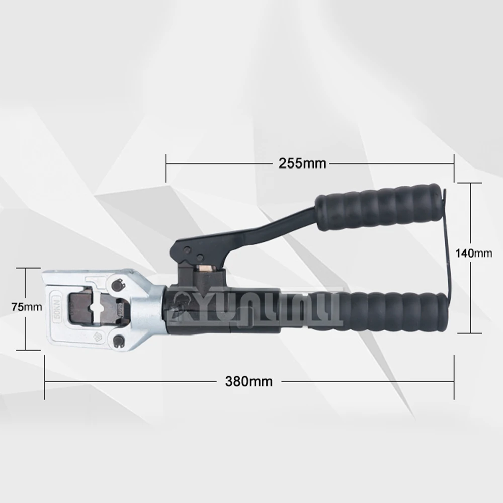 Ht-51 유압 압착 펜치 케이블 러그 크림퍼 플라이어 10-240mm² 압축 도구 내부 안전 밸브가 있는 60kn 압력