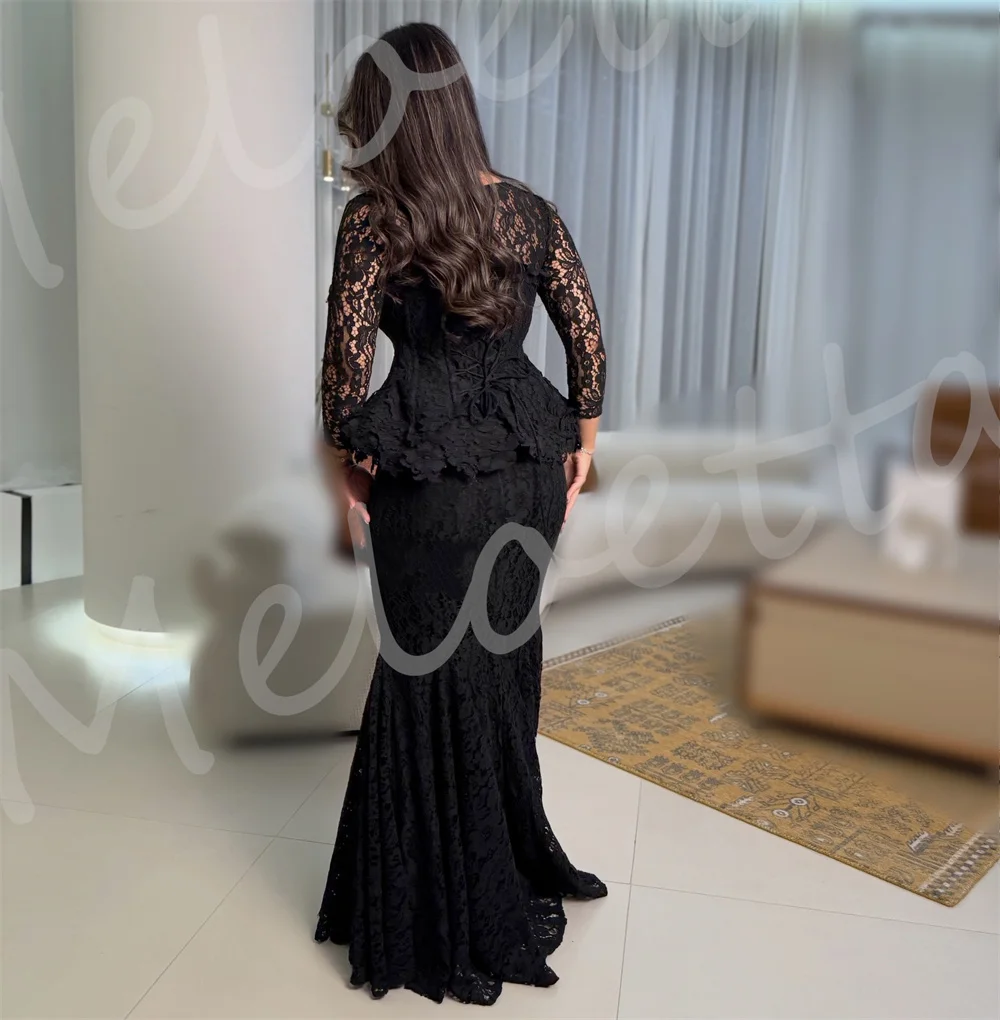 Customized Formal Evening Dress Lace Square Neck Mermaid Long Dresses Bespoke Occasion High Quality Wedding Party Gown image 6