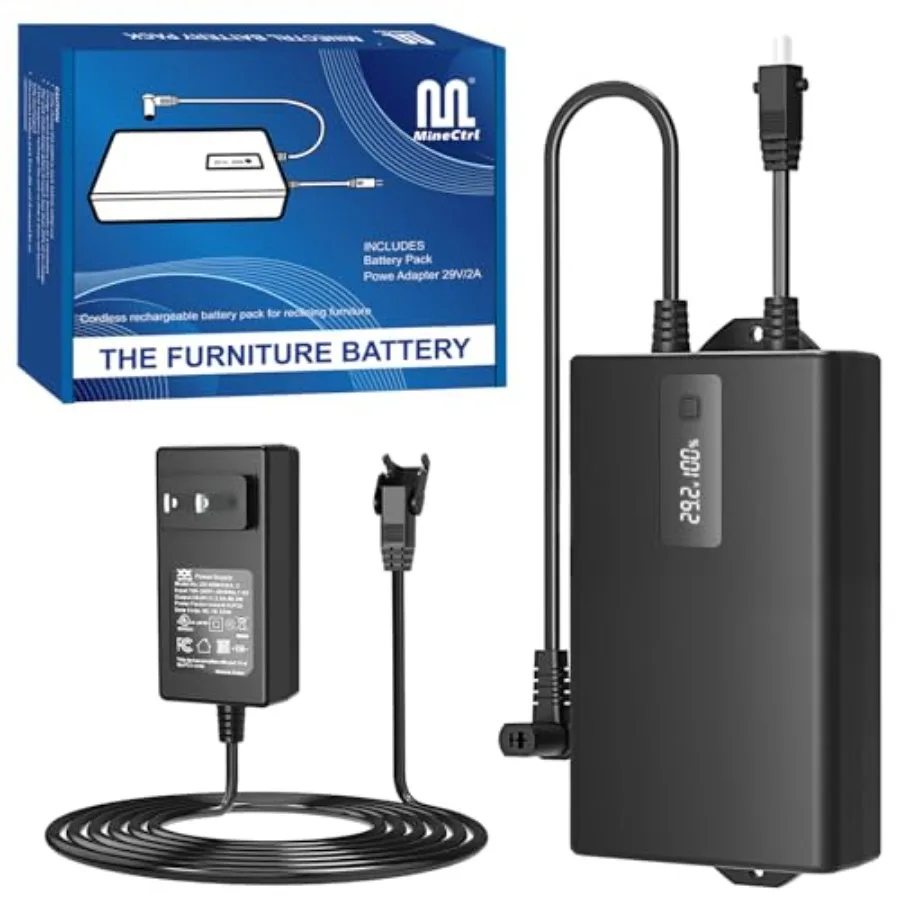 

Universal Battery Pack for Reclining Furniture with LCD Display ZBPOWER 2200mAh Wireless Rechargeable Battery Pack for Power Re