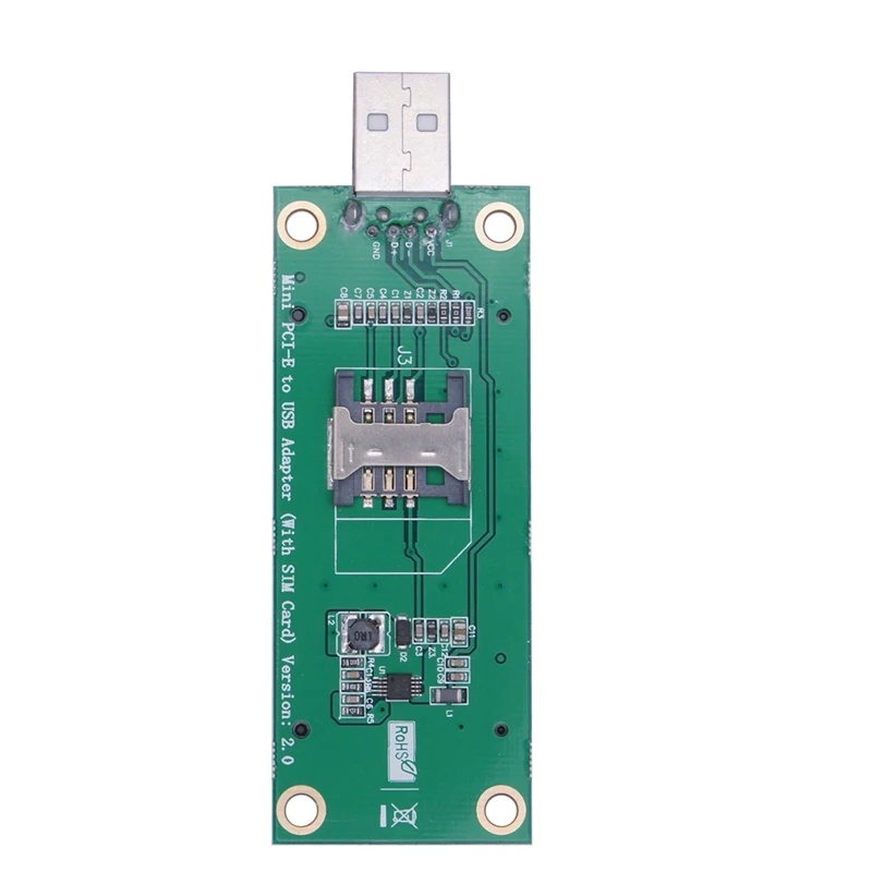 Mini PCIE para USB2.0 adaptador de rede para PC, 6 pinos, 8Pin, slot para cartão SIM, suporte 3G, 4G, WWAN, Módulo LTE, Mini PCI-E Riser Board