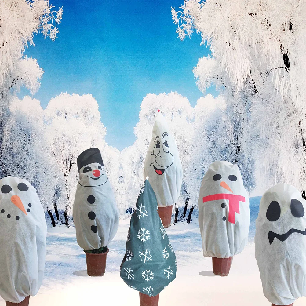 2 قطعة غطاء شجرة عيد الميلاد قوي غير المنسوجة المواد الحرس أشجار الحديقة من الحطام الصقيع مثالية لعرض عطلة الشتاء في الهواء الطلق #6