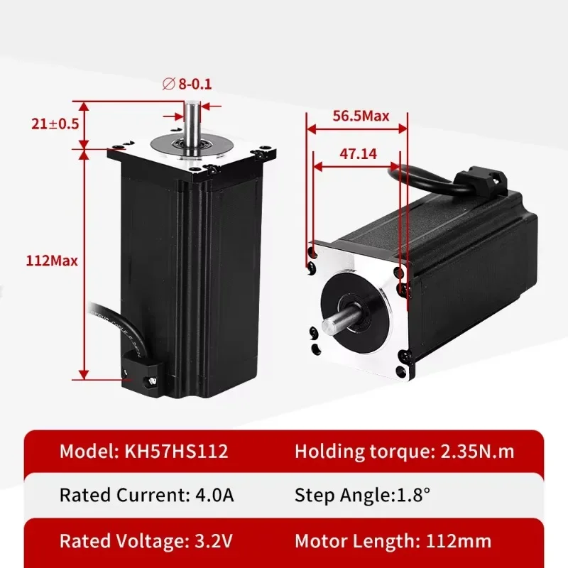 High torque 57 * 112mm waterproof 3N. M 23 30kgf stepper motor 3Nm Dm556 numerical control drive kit 3 axes