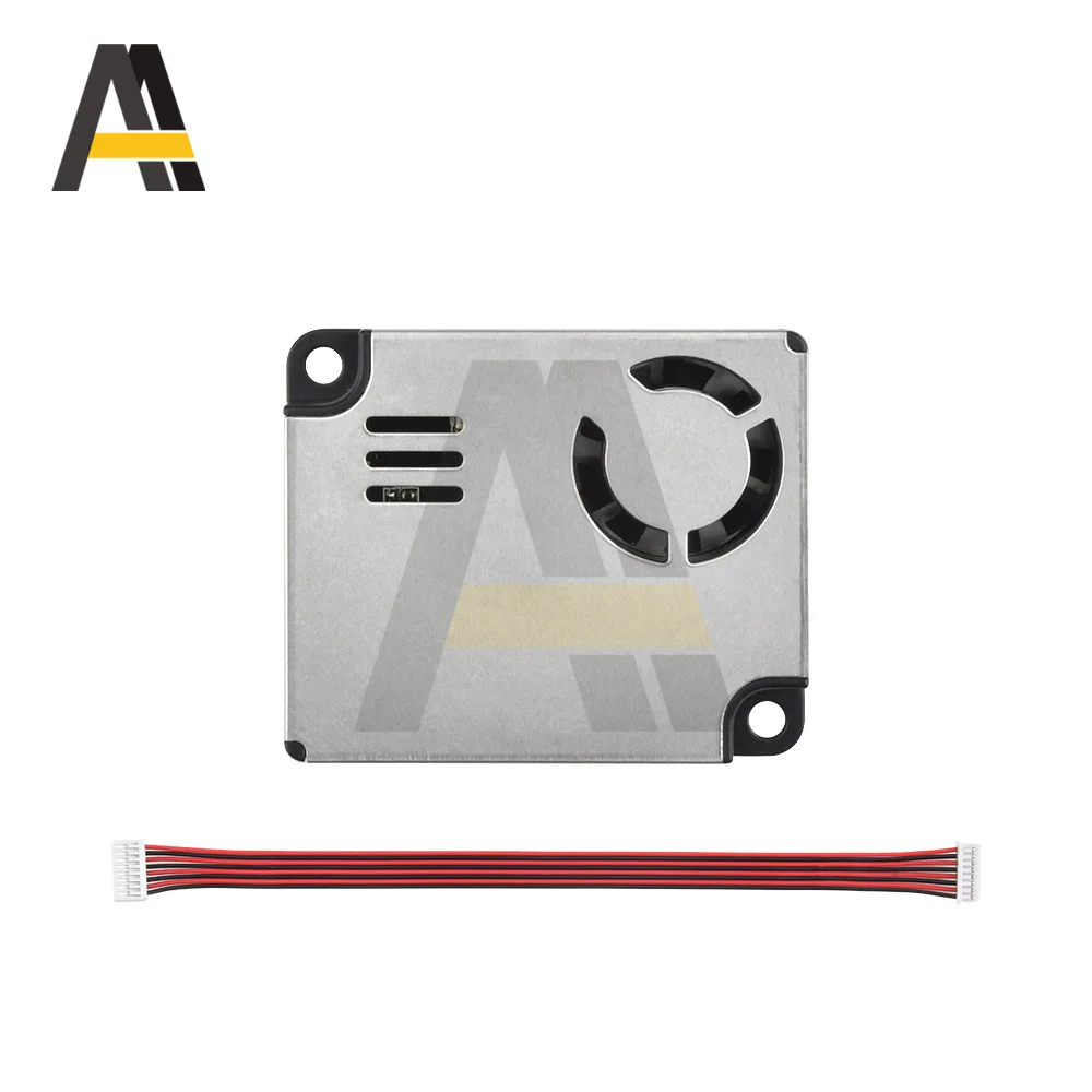 Módulo de Sensor de partículas PM2.5 PMS9103M, Sensor de partículas Universal Digital de dispersión de 0,3 µm con línea de terminal de un solo cabezal 8P