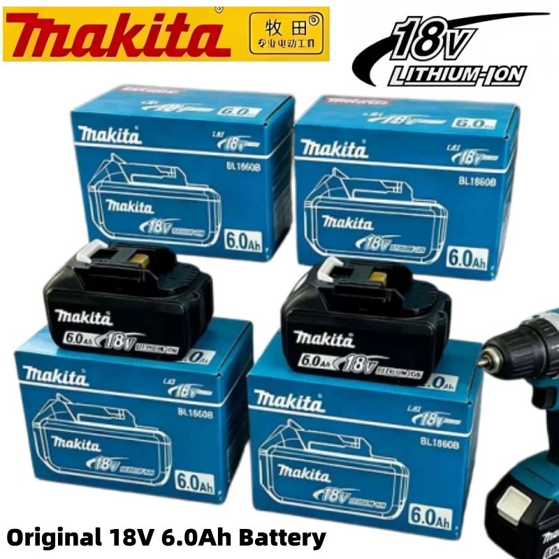 

Premium 6.0Ah 18V Makita Genuine Lithium Battery Perfect Match for BL1830B BL1840 BL1850 BL1850B BL1860 Power Tools