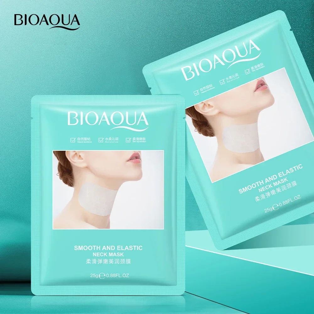 5-10pcs BIOAQUA Anti-wrinkles Neck Mask Moisturizing Brightening Firming skincare Collagen Neck Masks Korean Skin Care Products