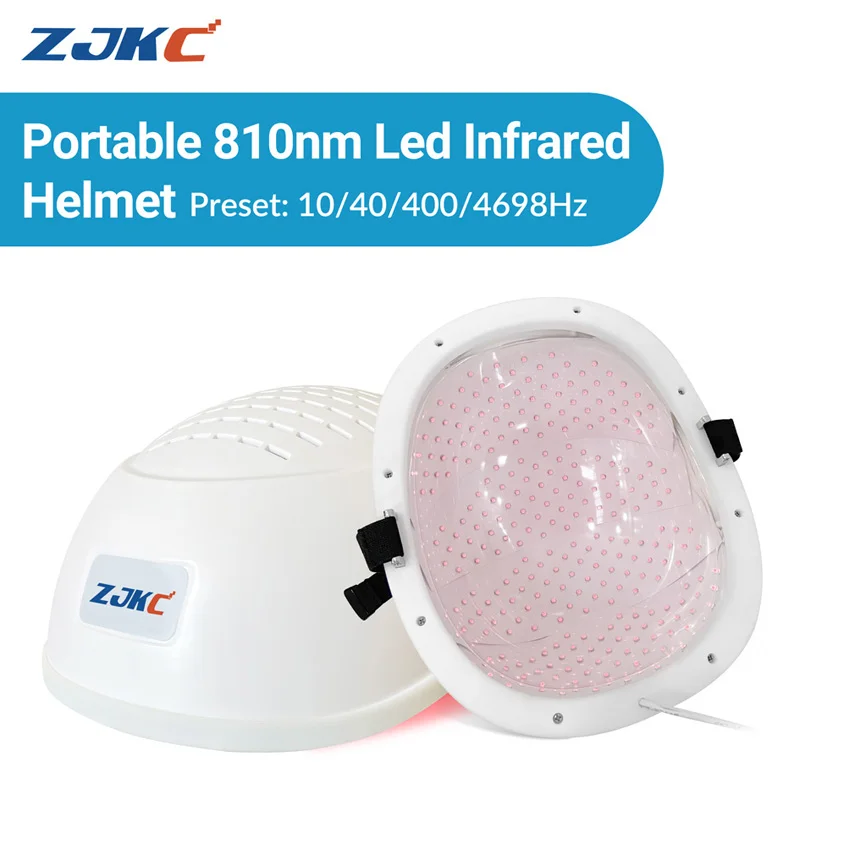 

ZJKC 810nm Led Helmet Natural Treatment for Parkinsons Depression Stroke Near Infrared Light Therapy Brain Photobiomodulation