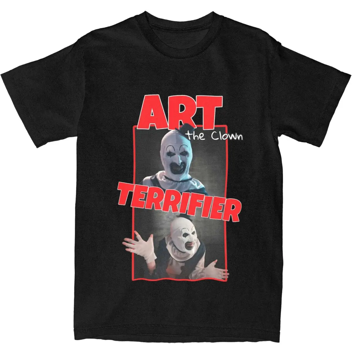 Terrifier Art The Clown T Shirt For for Men Women Cotton Vintage Horror Film Movie T-shirts Tees Clothes