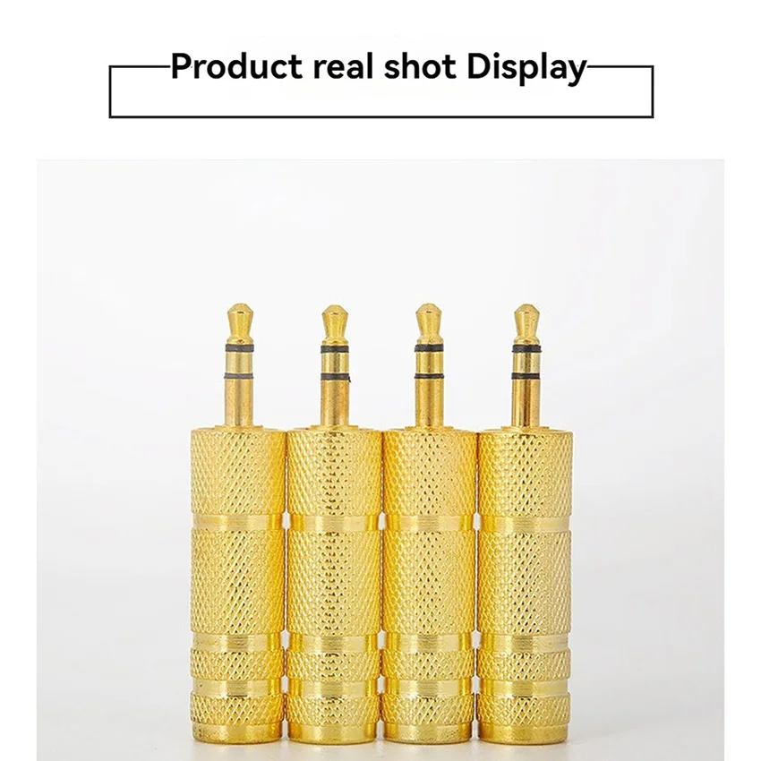 6.35 หญิงถึง 3.5 ชายปลั๊กสังกะสีอัลลอยด์เปียโนอิเล็กทรอนิกส์สเตอริโอไมโครโฟนอะแดปเตอร์เสียง