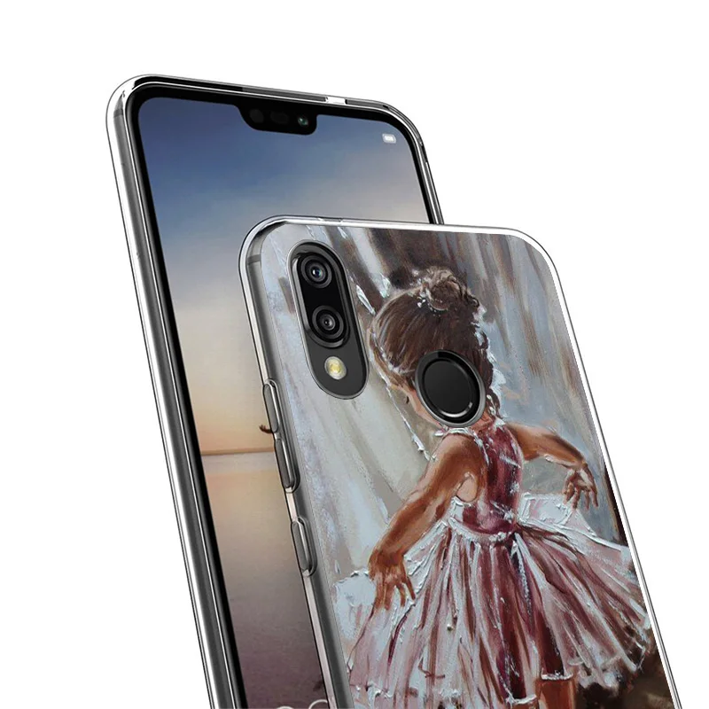 Ballerina Ballet Dancing Phone Case For Huawei P40 P30 P20 P10 Lite Mate 20 10 Pro P Smart Z Y5 Y6 Y7 Y9 Personalized Print Cove