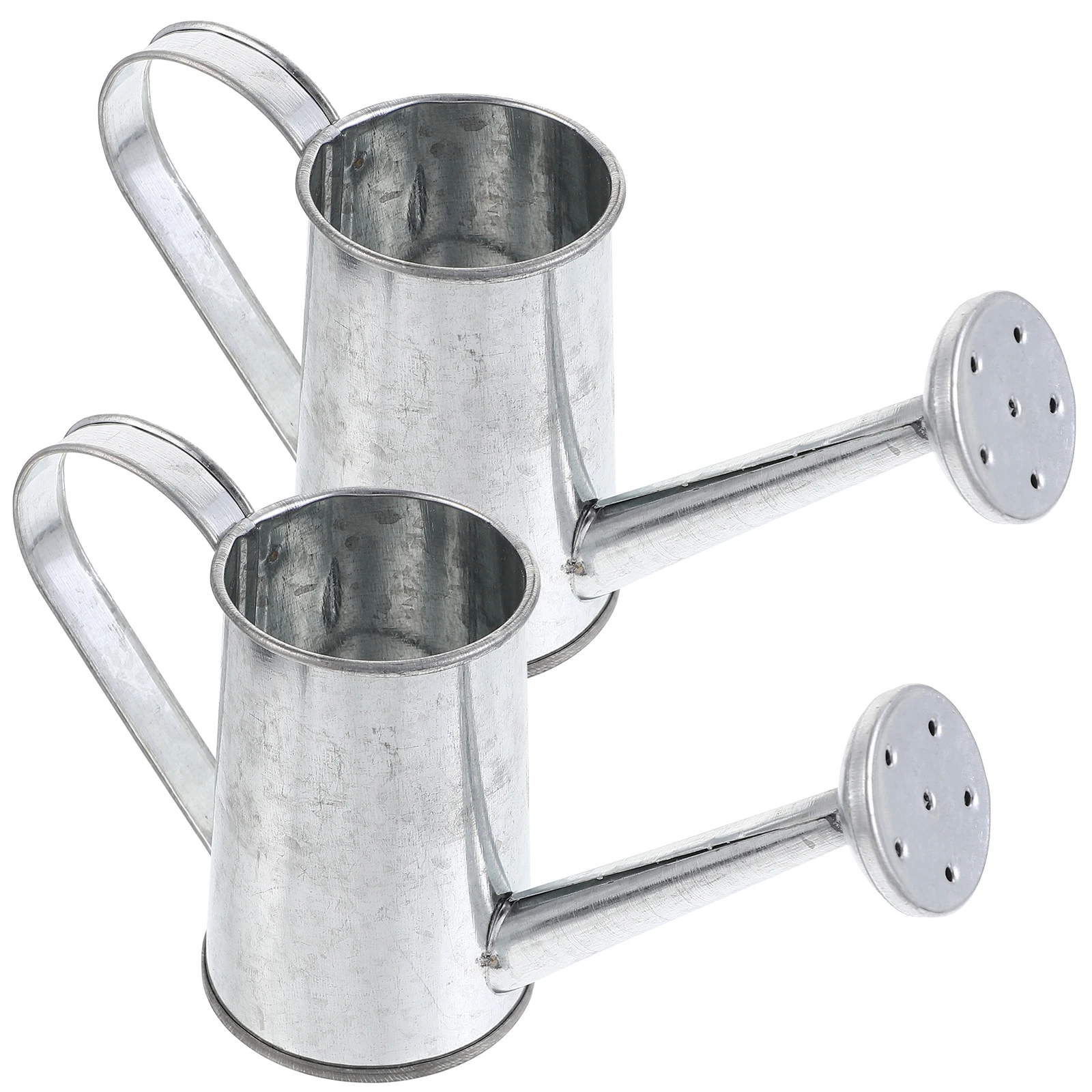 

2pcs Mini Flower Pot Iron Plant Watering Cans for Indoor Plants Small Kettle Planter Large Opening Durable Home Gardening Tool