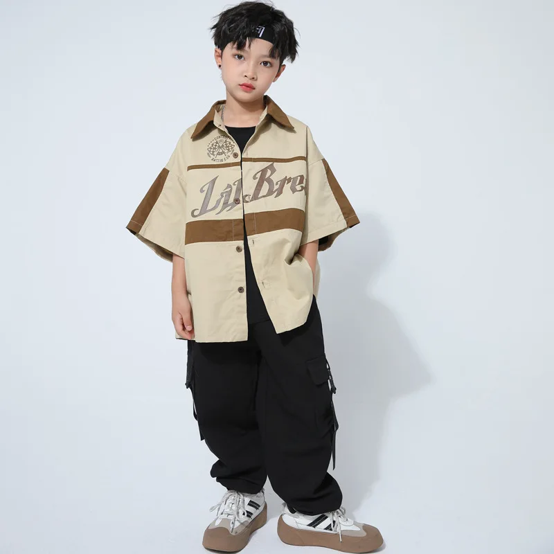 Hip Hop Street Dance Performance Anzug Kinder Hiphop Mode Performance Anzug Jungen Sommer dreiteiliges Set