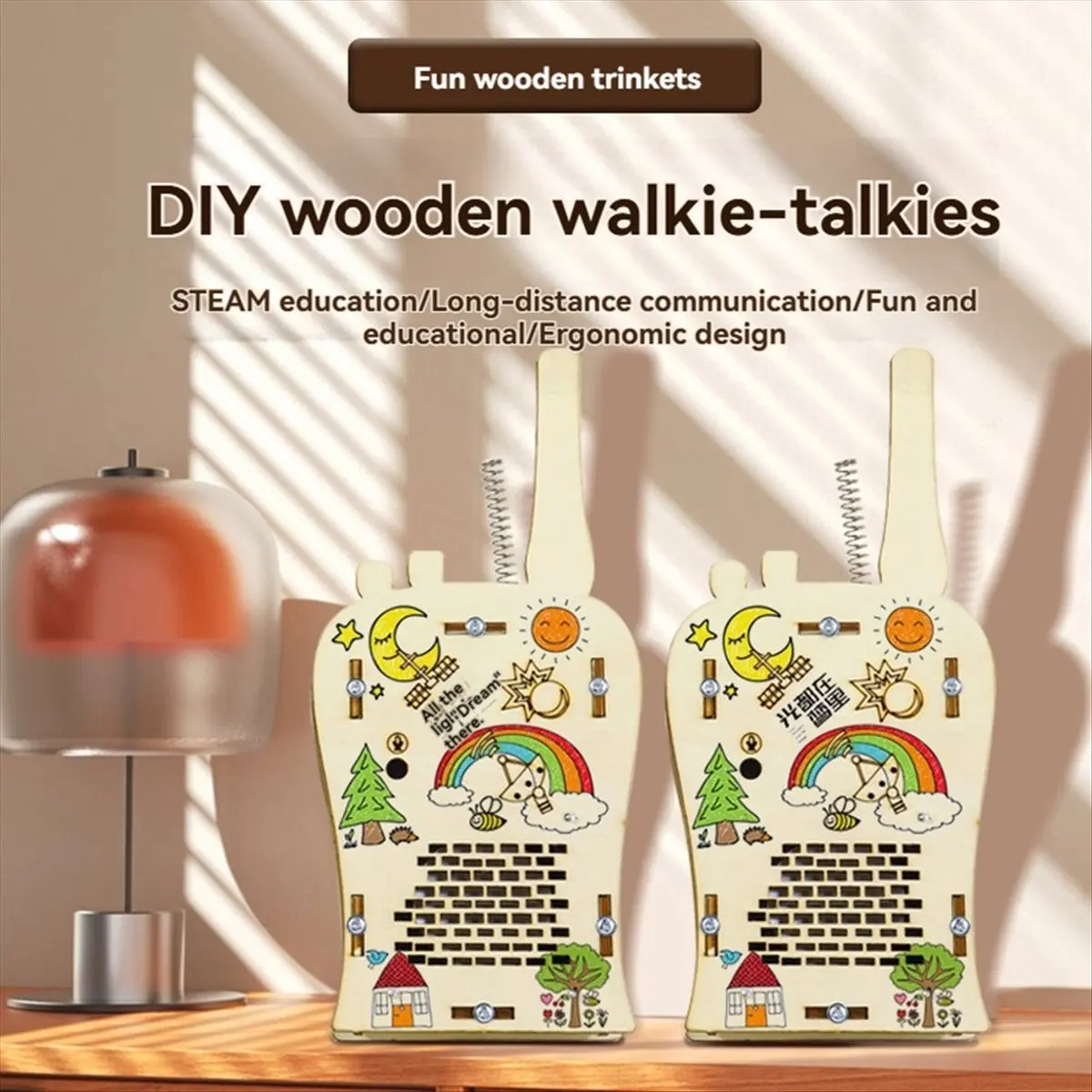 SWXF Kit scientifico modello walkie-talkie wireless fai-da-te per bambini Kit di strumenti sperimentali per la fisica Materiale scolastico per l'apprendimento dei bambini