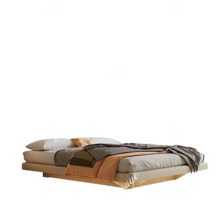 Modern Simple Suspended Bed Storage Tatami Bed Air Pressure Storage No Head Flush Double Bed