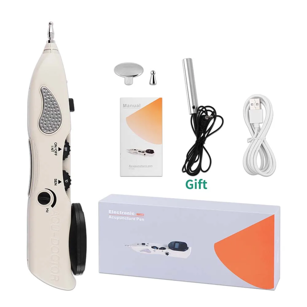 Usb Rechargeable Acupuncture Pen Massage Pen Automatic Find Point Detector Electric Massager Acupressure Body Massage Stick