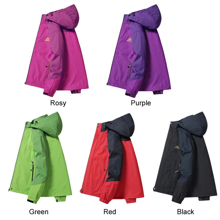 Frauen Frühling Trekking Jacke Outdoor Wandern Regen Mantel Windjacke Wasserdicht Mit Kapuze Camping Radfahren Klettern – Detail 2