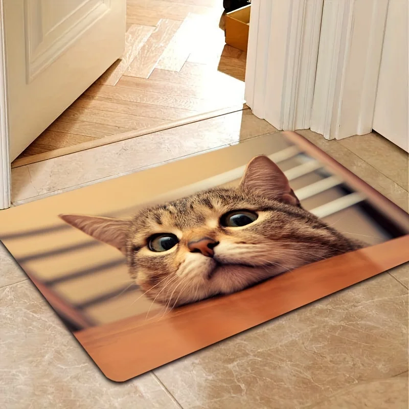 

Cute Kitten Doormat - Adorable Cat Design,Thick Sponge Mat for Indoor/Outdoor Use, Perfect for Kitchen, Bedroom, Hallway