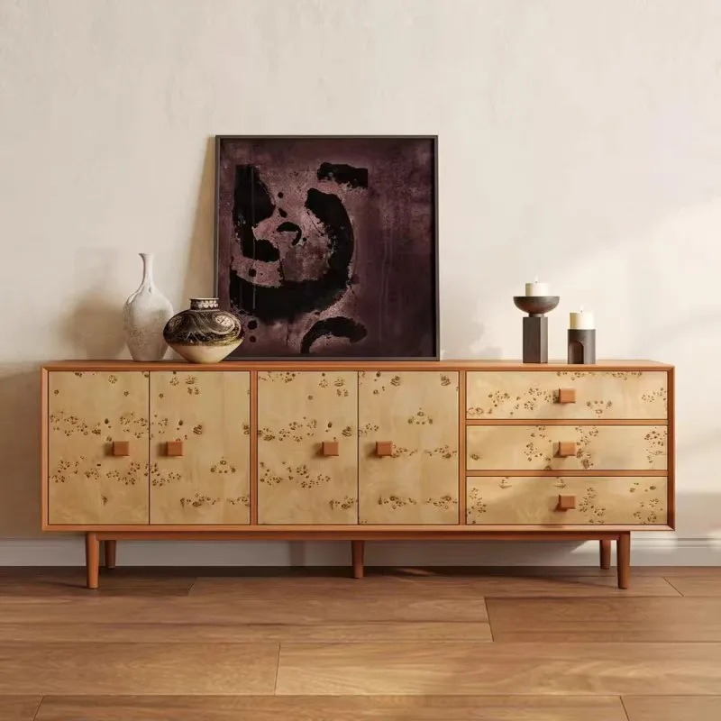 

Solid wood medieval style, French cream modern environmentally friendly and durable, living room bedroom locker knotted