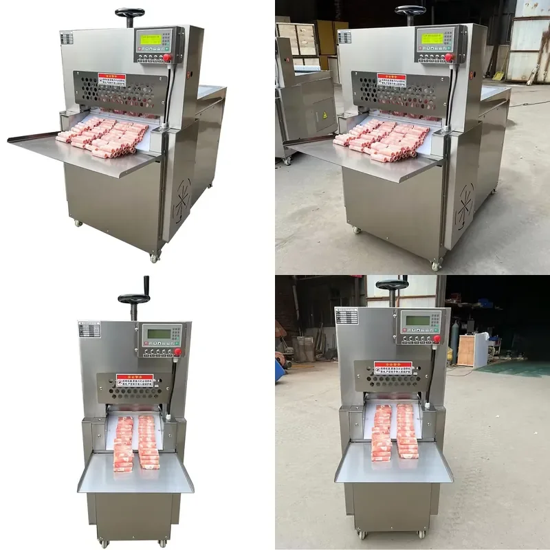 for Stainless Steel Automatic Numerical Control Meat Cutter Frozen Mutton Beef Roll Slicer Automatic Bacon Cutting Machine