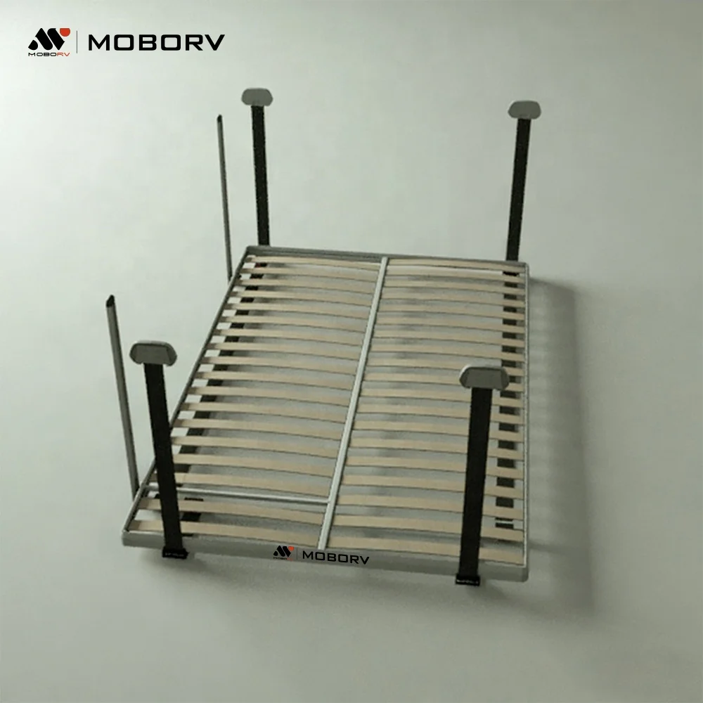 Custom 12V 24V Foldable Camper Van Bed Lift System Aluminum Motorhome Lifting Mechanism RV Conversion Hardware