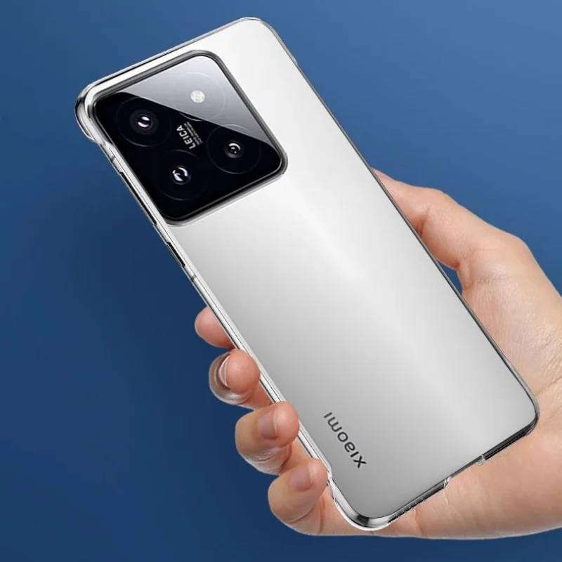 Slim Clear Hard PC Case para Xiaomi, capas de telefone à prova de choque, capa traseira, Xiaomi Mi 14 Pro, Coque