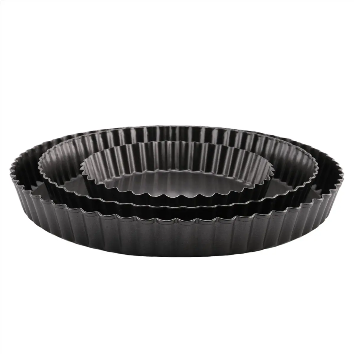 ABZF 2026 Pie Tin,Non-Stick Pie Dish,Round Quiche Tart Pan,Pizza Plate with Removable Loose Bottom,Bakeware(14/20/24cm)