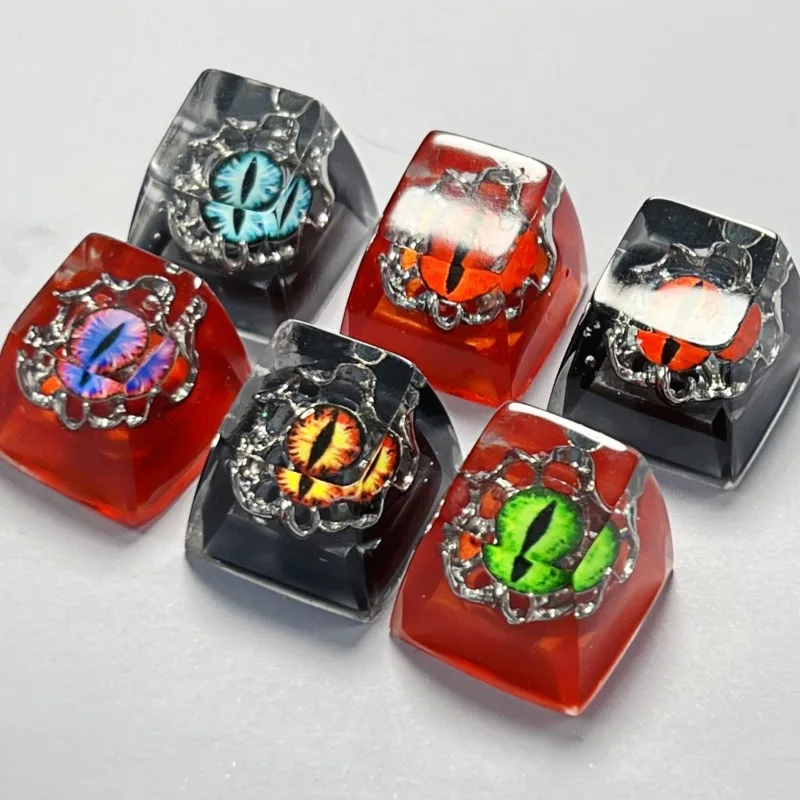 

Eye of The Devil's Resin Keycap Custom Personality Drip Colorful 3D Keycaps for Mechanical Keyboard Caps PC Accessories DIY Gift
