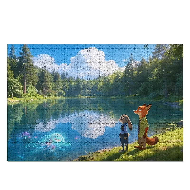 1000개 디즈니 주토피아 주디 & 닉 와일드 포스터 퍼즐 - 성인용 두뇌 자극 게임, 가족에게 적합한 도전적인 퍼즐