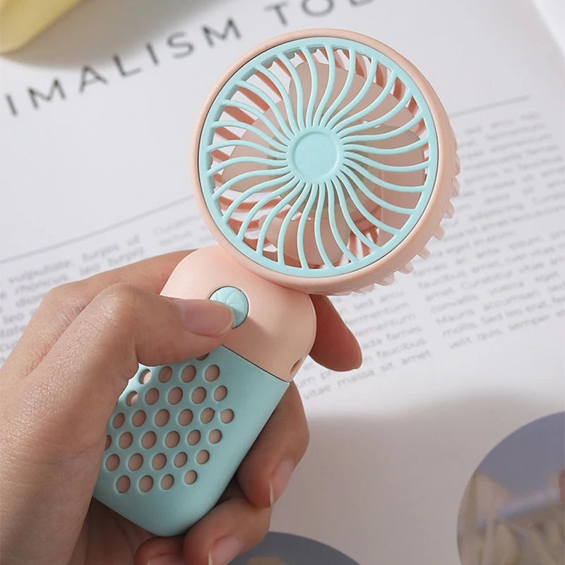 Portable Mini Handheld Fan Usb Rechargeable Electrical Fan Cute Compact Pocket Fan Student Outdoor Pocket Mini Cooler Fan Silent