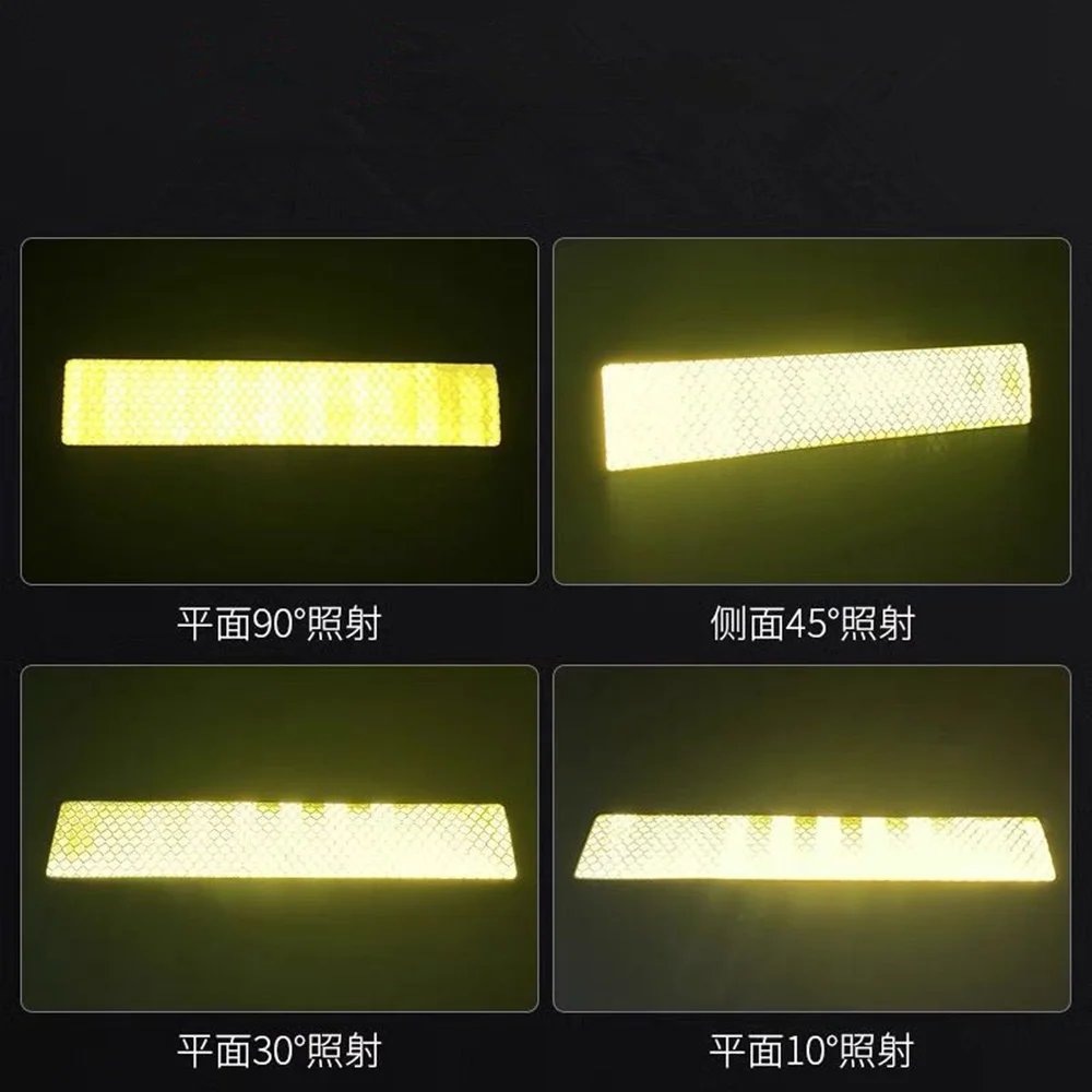 Colorful Car Bumper Reflective Stickers Secure Reflective Warning Strip Tape Sticker Decals New Arrival Auto Styling Decal 2Pcs
