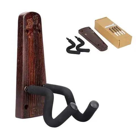 Guzheng 전문 단단한 나무 스탠드, 벽걸이 걸이, 후크 디스플레이 랙 지원, 1 개