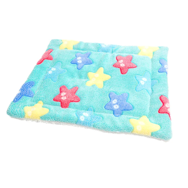 Hamster Sleeping Mat rabbit Bed Cat Bed Soft Hair Thickened Blanket Pad Home Washable Warm Pattern Blanket Pet Supplies