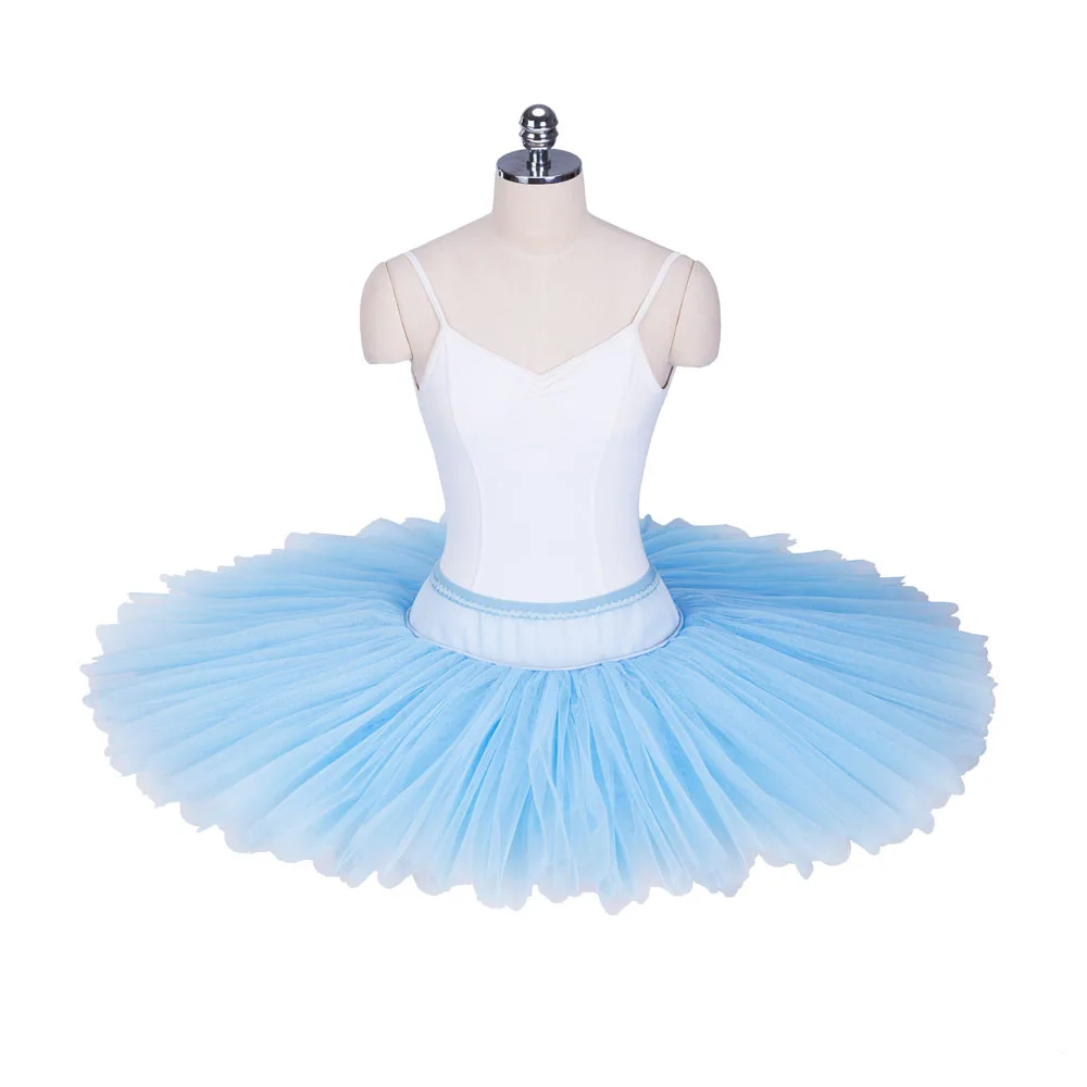 FLTOTURE Professional 9 layers Adjustable Ballet Half Tutu Girls Dance Practice Costumes Ballerina Rehearsal White Half Skirts