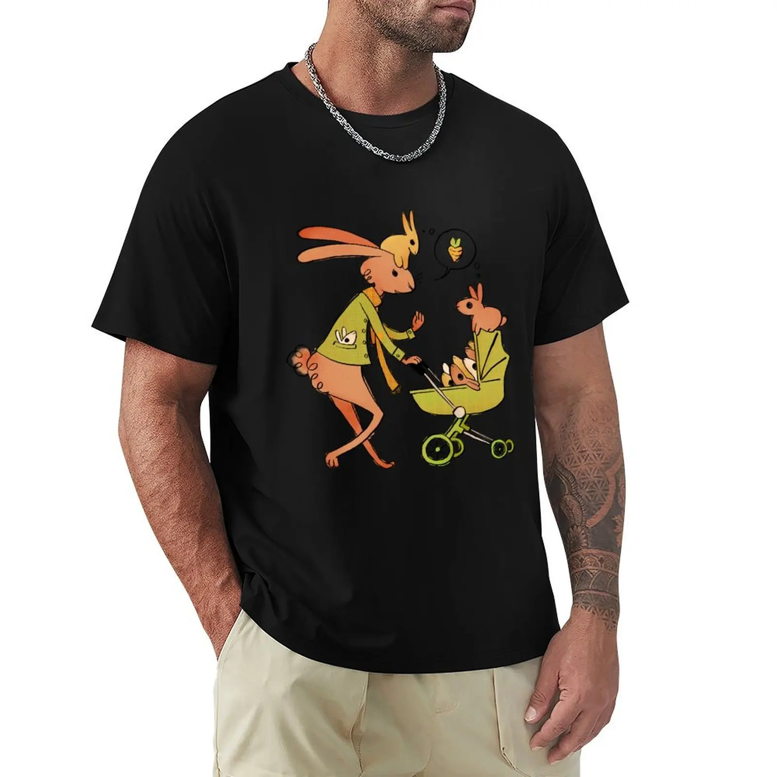 

Incorrigibly Fatherly Rabbit T-Shirt Basic Simple Casual Short Sleeve Tee