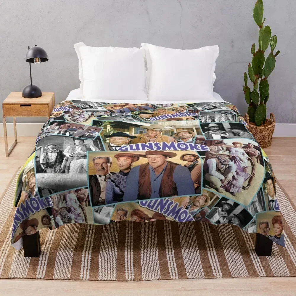 

Gunsmoke, smoking guns Throw Blanket