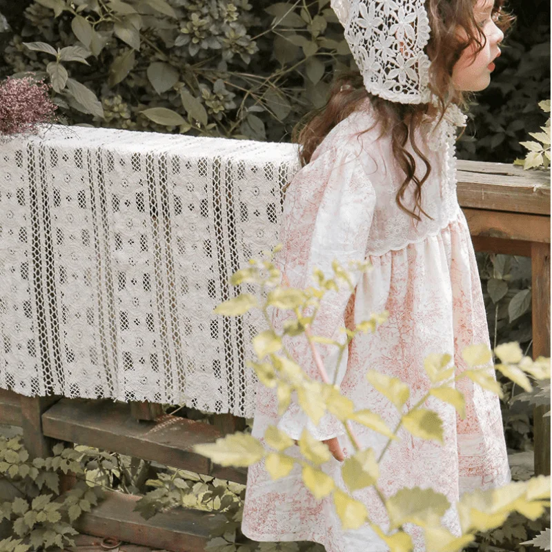 Fashion Baby Girl Princess Lace Dress Infant Toddler Child Long Sleeve Vestido Spring Autumn Birthday Party Child Dress 18M-12Y