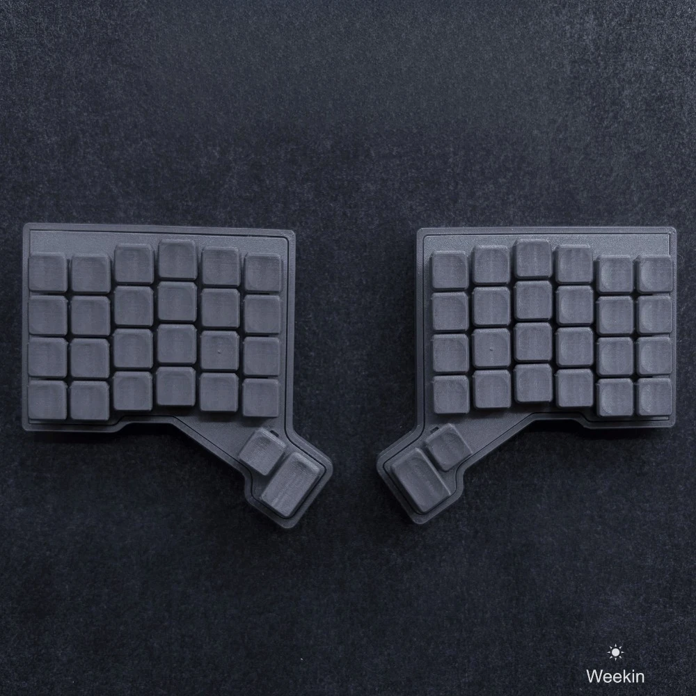 Weekin Gemini سبليت لوحة المفاتيح الميكانيكية السلكية الانظار التبديل Choc V1 RGB دعم قارورة برنامج مخصص لوحة المفاتيح الميكانيكية #4