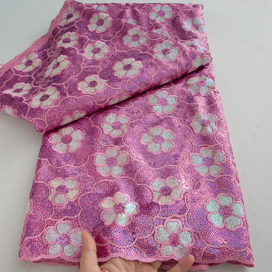 2025 африканская бархатная кружевная ткань высокого качества 5 лет нигерийская мода с блестками вышивка французский тюль кружевная ткань для свадебной ткани