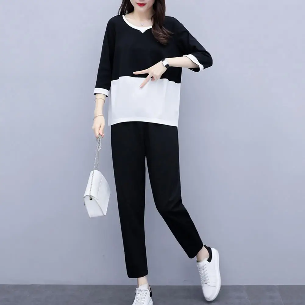 New Spring Summer Two-Piece Set Women Korean Loose Large Size Tracksuit Female Clothing Casual Ladie Pant Suit Outfit