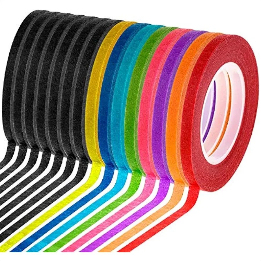 

15 Rolls 1 8 Whiteboard Thin Tape Pinstripe Art Tape Dry Erase Board Grid Tape Lines Pinstriping Electrical Marking Tape Assort