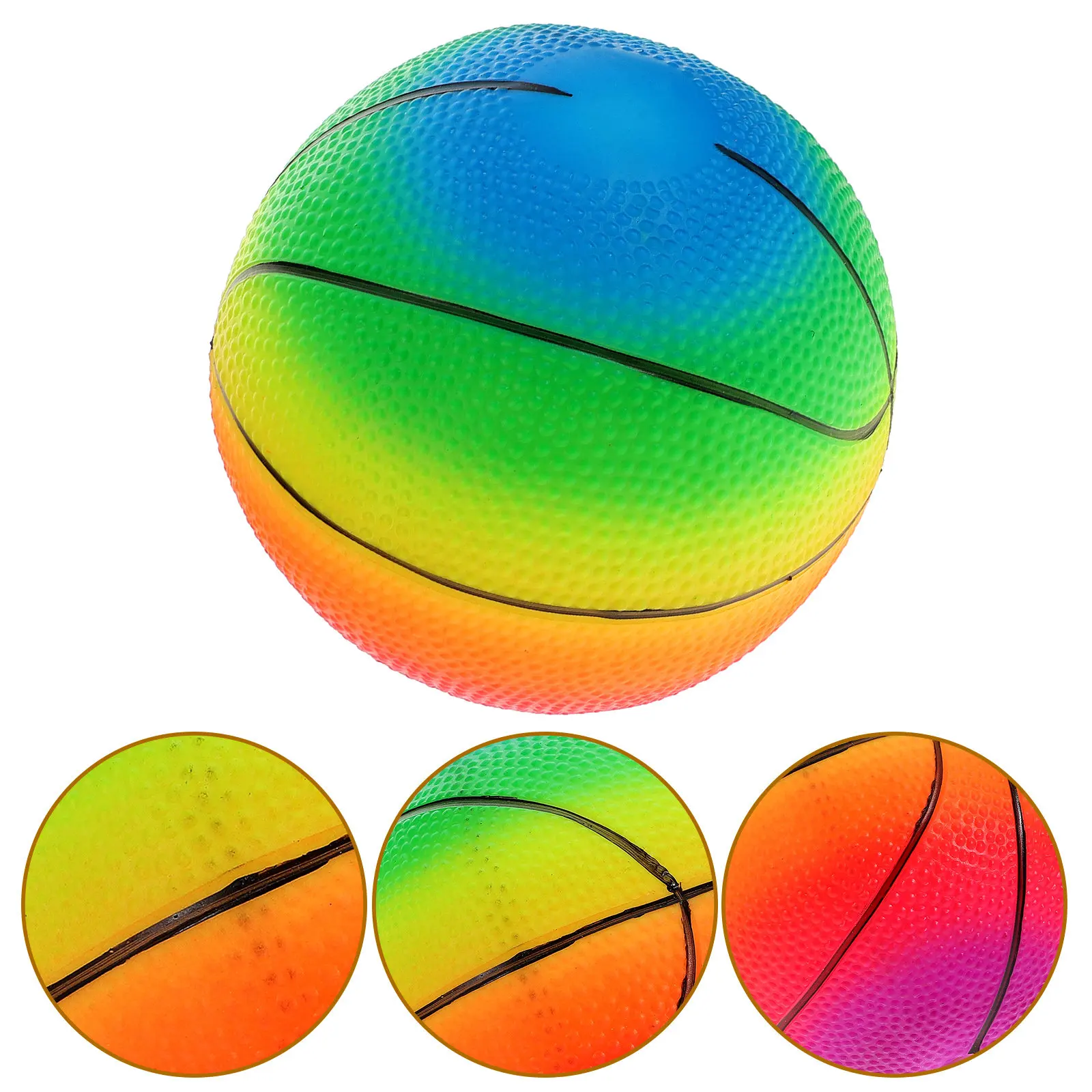 

Разноцветный баскетбольный мяч Rainbow Game Ball из ПВХ для детей, для игр на улице и в помещении, для развития координации рук и глаз