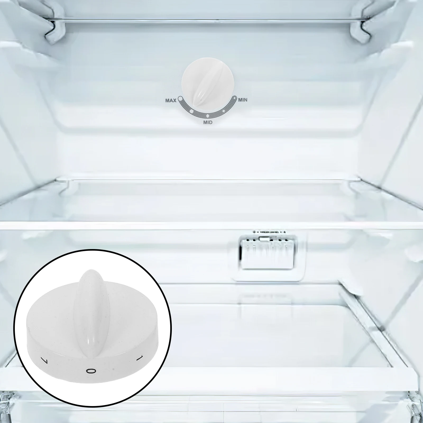 8pcs White Refrigerator Temperature Controller Plastic Heater Knobs Replacement Adjustable Thermostat for Household