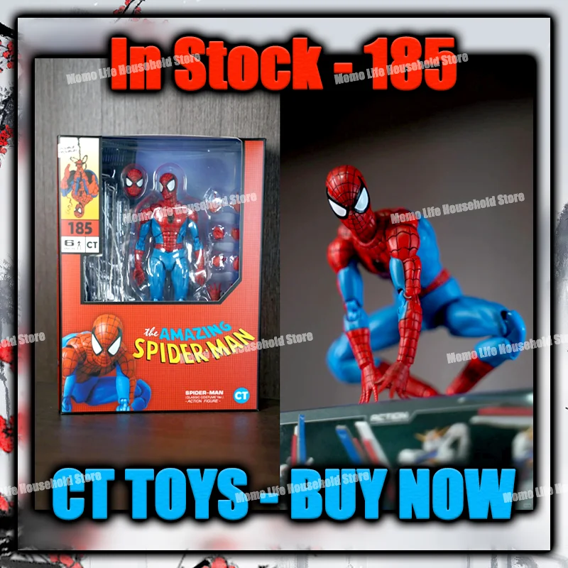 

In Stock Ct Toys Spiderman Mafex 185 Figure The Amazing Spider-Man Shf Anime Action Figure Figurine Model Custom Gifts Toys
