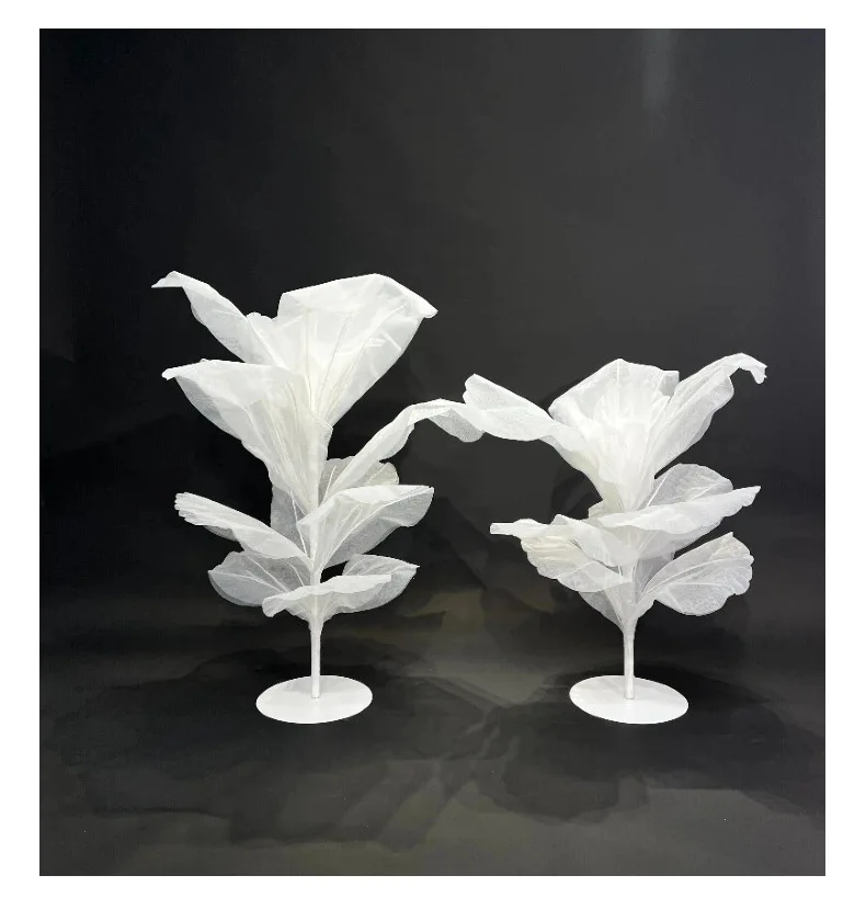 Riesige Tischblume, handgefertigte Seidenblumen für den Schreibtisch, maßgefertigte Kunstblumen, Tischblume für Restaurant, Hochzeit, Schreibtischdekoration – Detail 7