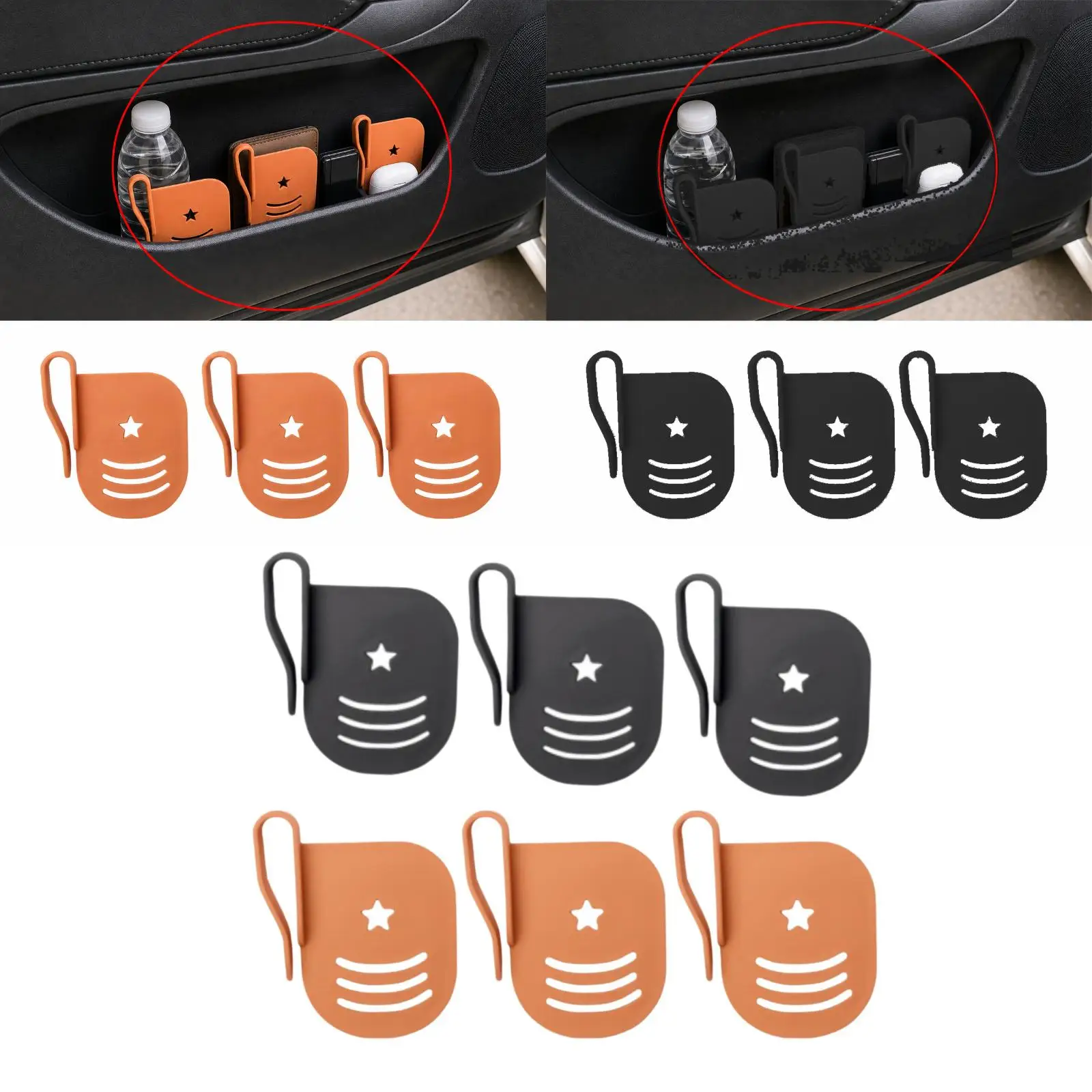Space Saving Car Side Organizer Divider Baffle PP Material Door Slot Storage Protector for Car Interior